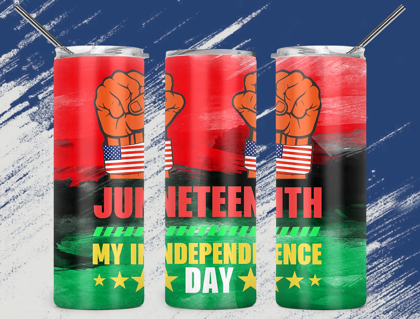juneteenth my independence day celebrate skinny tumbler