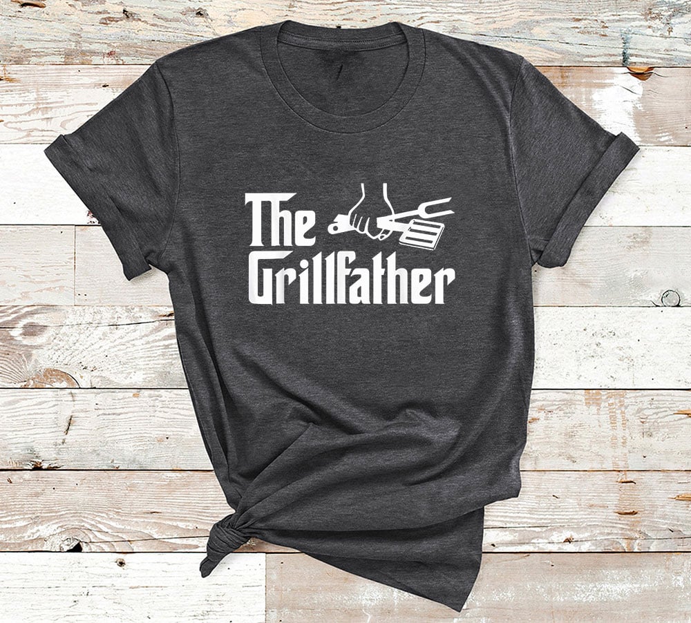 the grillfather funny cool bbq grill chef t-shirt