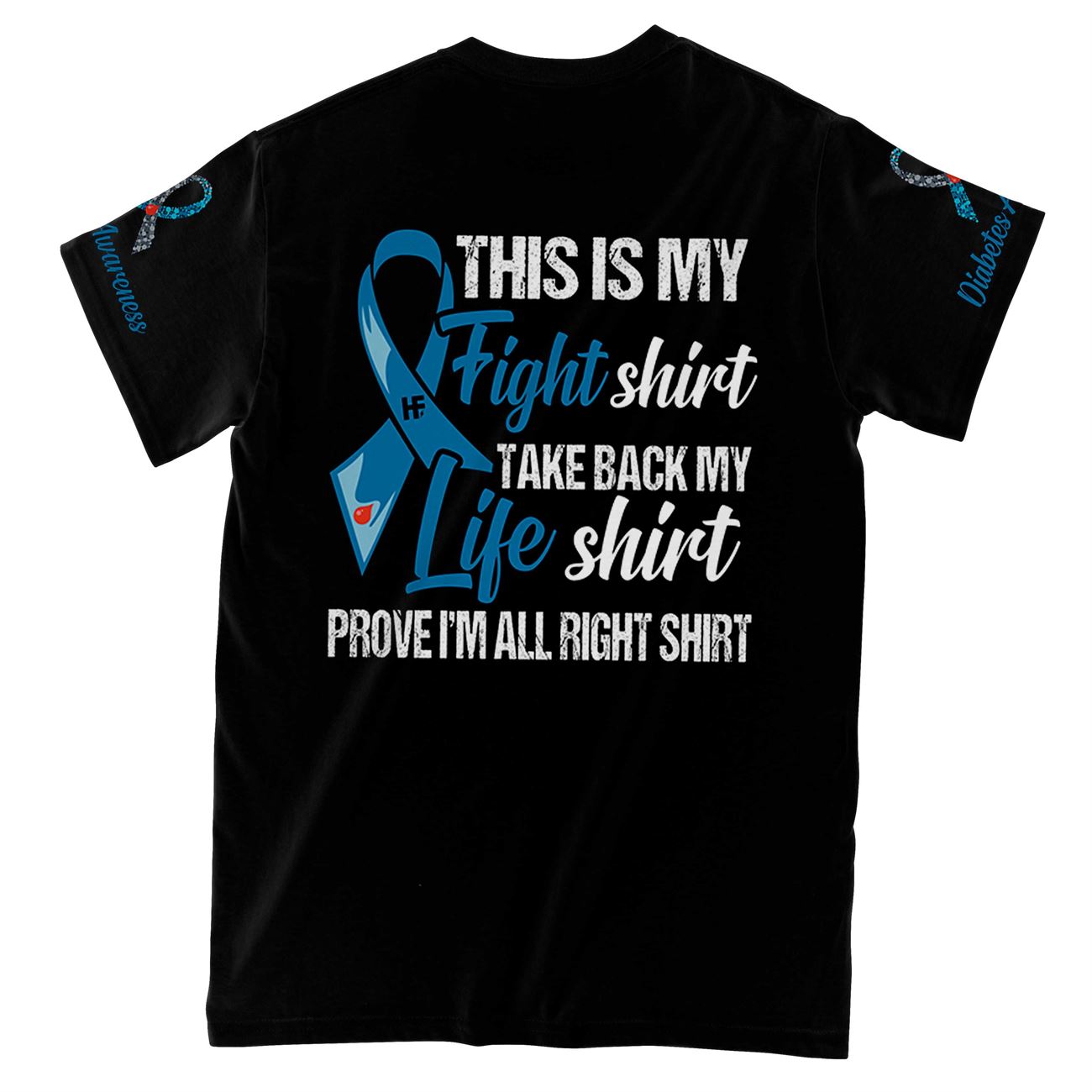 this is my fight shirt diabetes awareness all over t-shirt