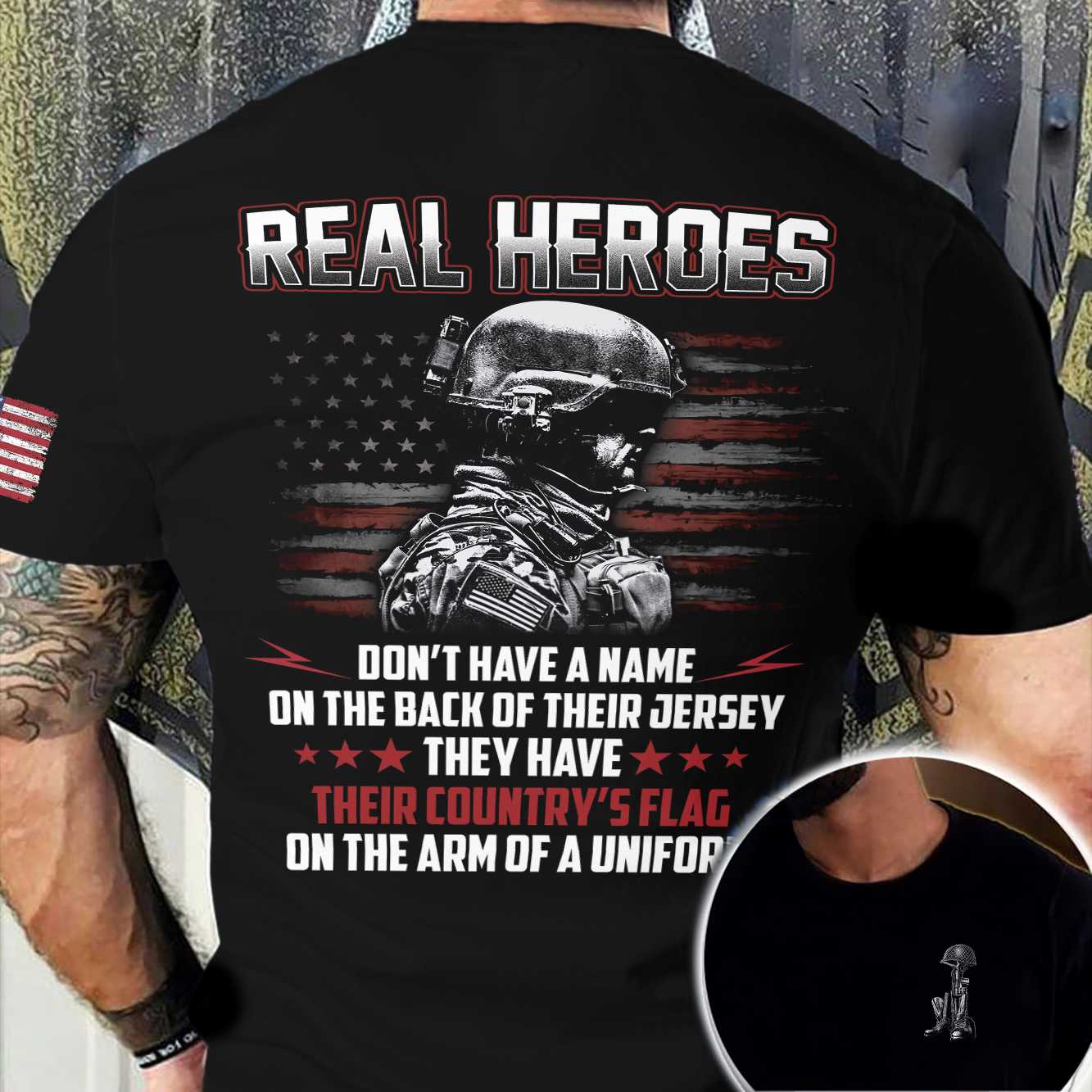 veteran real heroes all over print t-shirt
