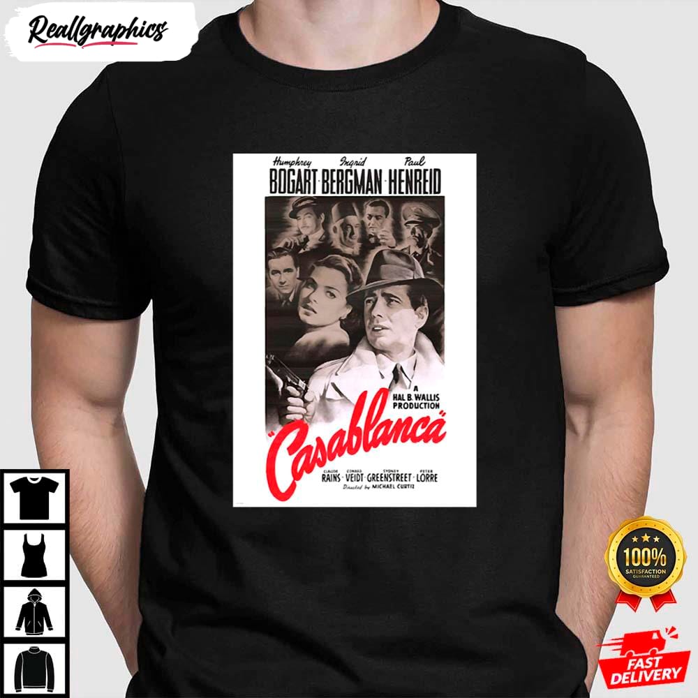movie poster merchandise casablanca shirt