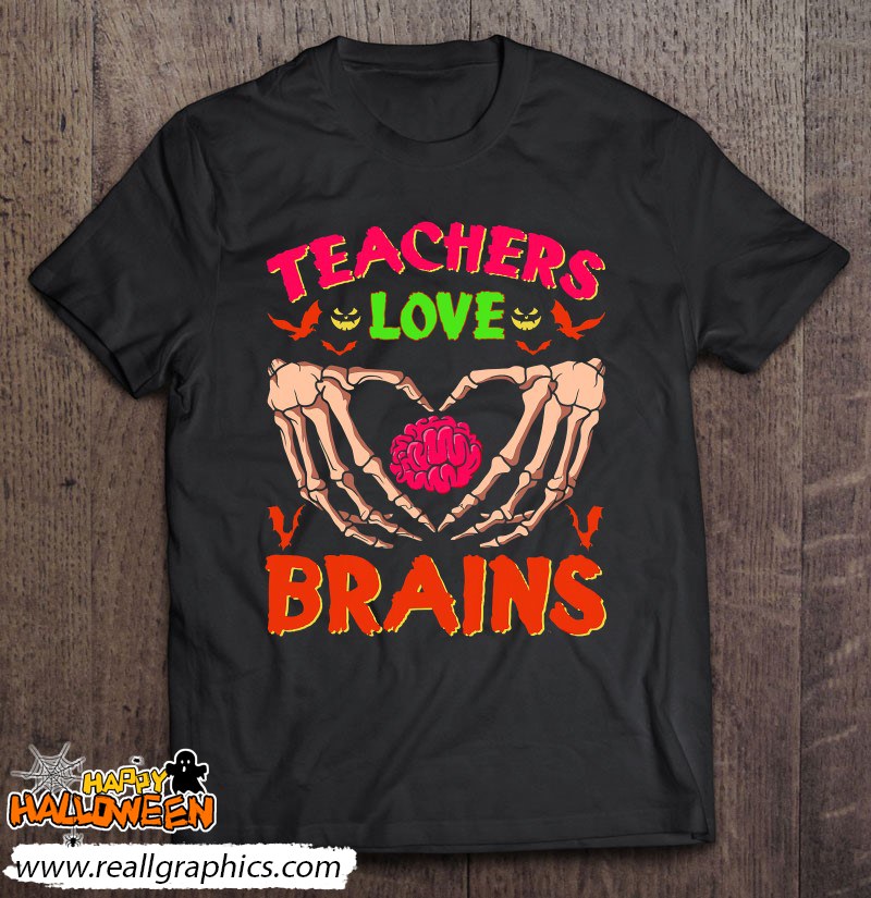 halloween costume teachers love brains shirt