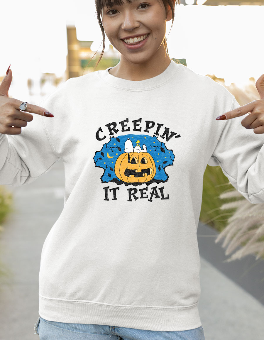 halloween snoopy peanuts halloween snoopy creepin it real shirt
