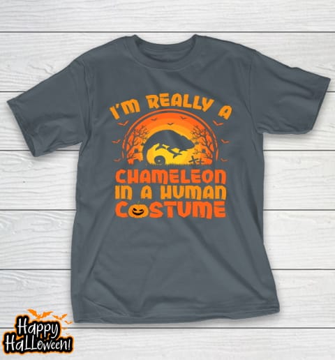 i'm really a chameleon in a human costume halloween shirt
