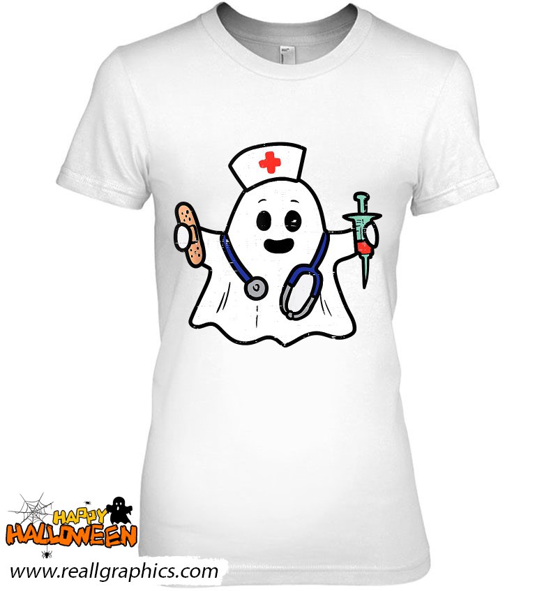nurse ghost scrub top halloween costume for nurses women rn shirt