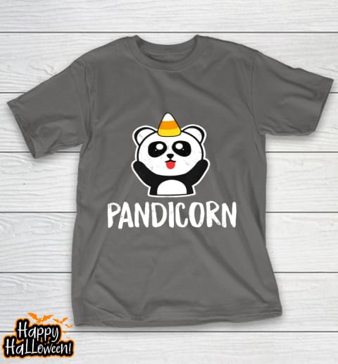 pandicorn funny halloween t shirt panda unicorn candy corn shirt