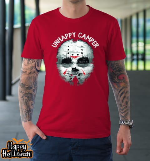 scary halloween mens camping unhappy camper shirt