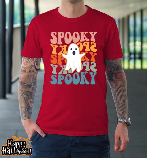 spooky boo halloween costume retro daisy colorful scary shirt