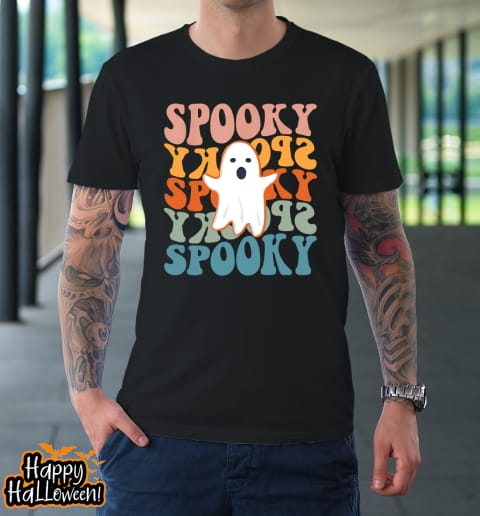 spooky boo halloween costume retro daisy colorful scary shirt