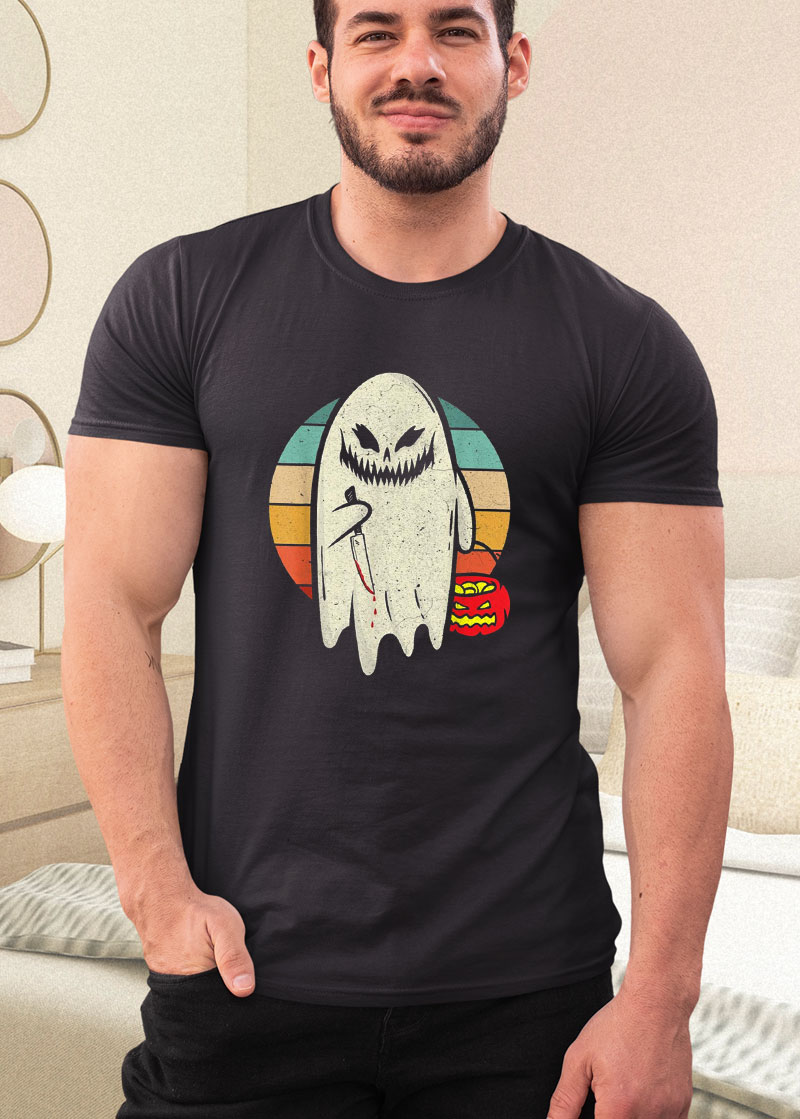 spooky ghost retro halloween costume spooky ghost shirt