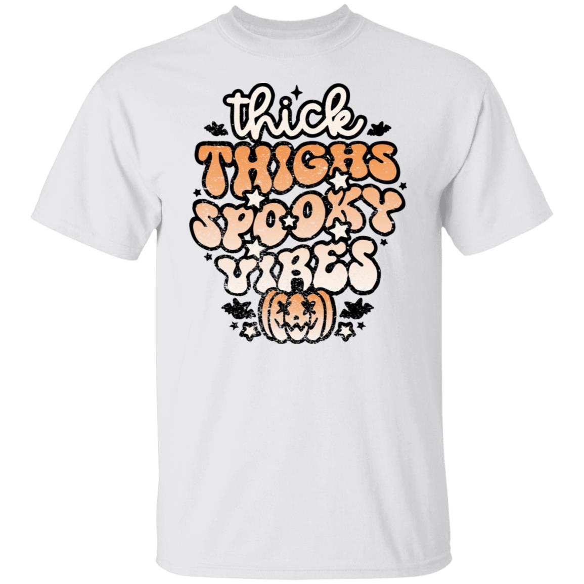 thick thighs and spooky vibes halloween shirt for women shirt