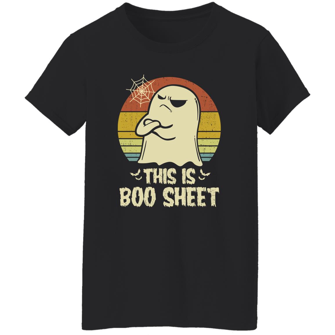 this is boo sheet ghost retro halloween costume t-shirt