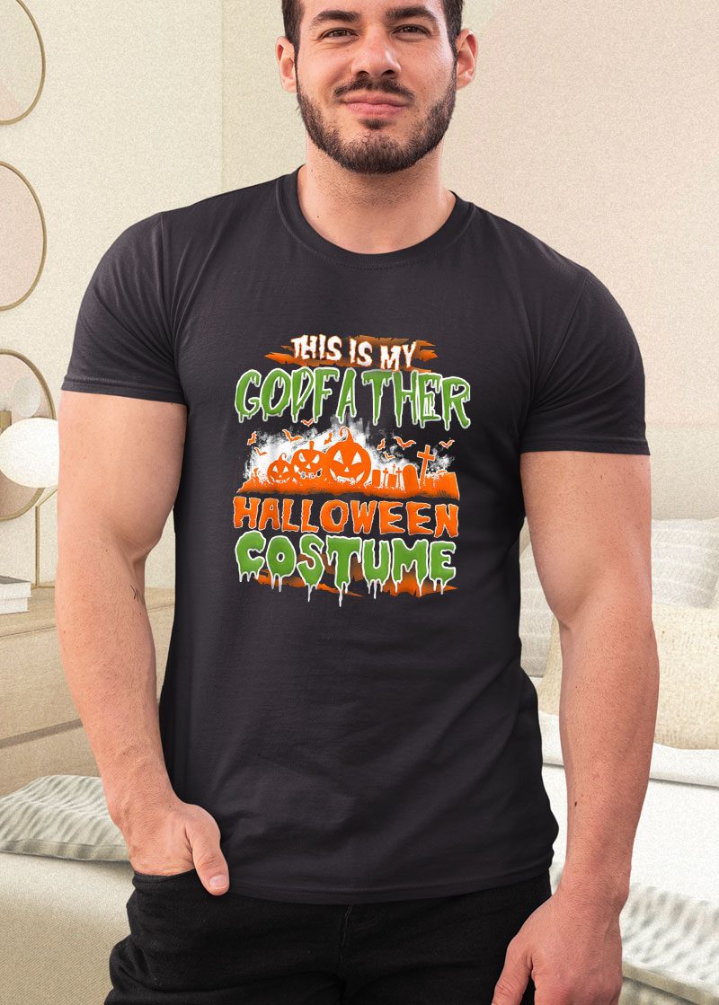 this is my godfather halloween costume funny halloween shirt