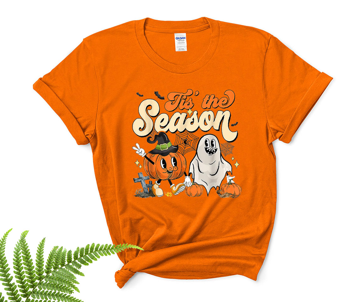 tis the season halloween ghost pumpkin season spooky ghost shirt