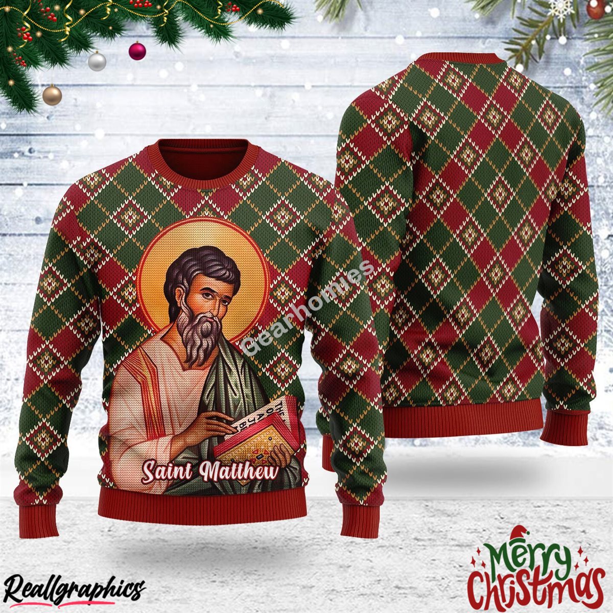 matthew the apostle christmas ugly sweatshirt - sweater