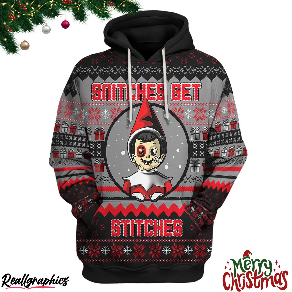 merry christmas snitches get stiches christmas ugly sweatshirt - sweater