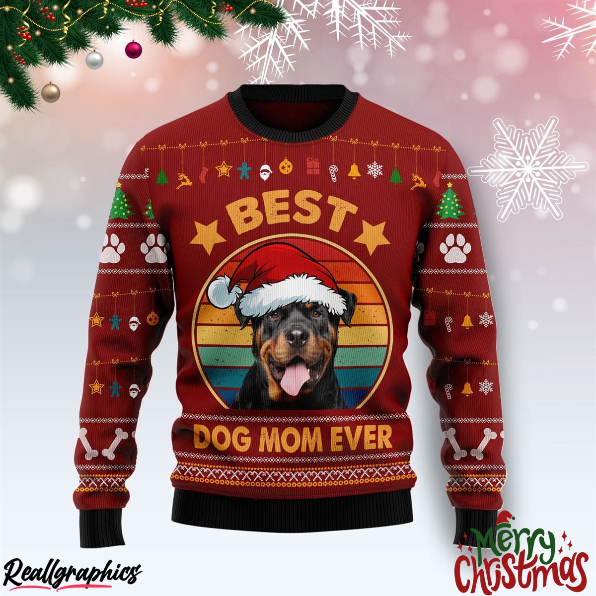 rottweiler best dog mom ever ugly sweatshirt, sweater