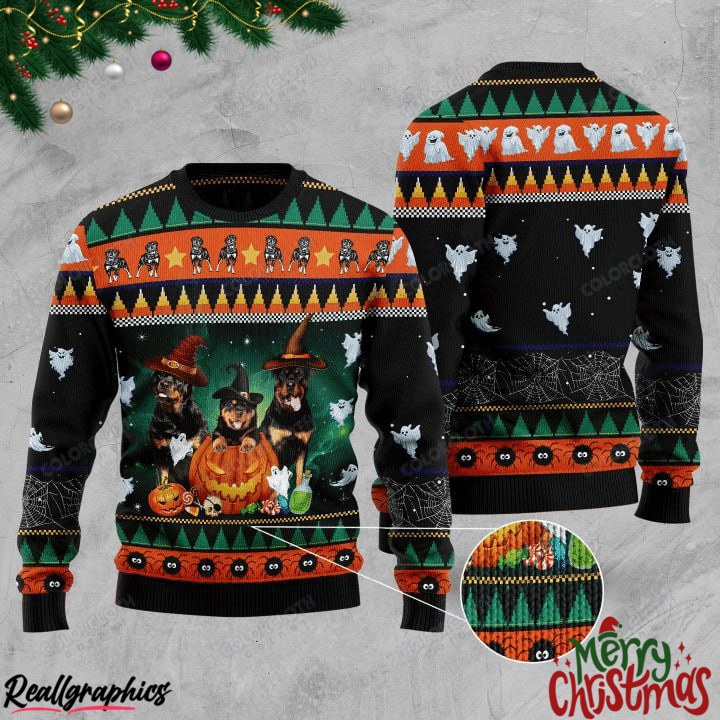 rottweiler christmas ugly sweatshirt, sweater