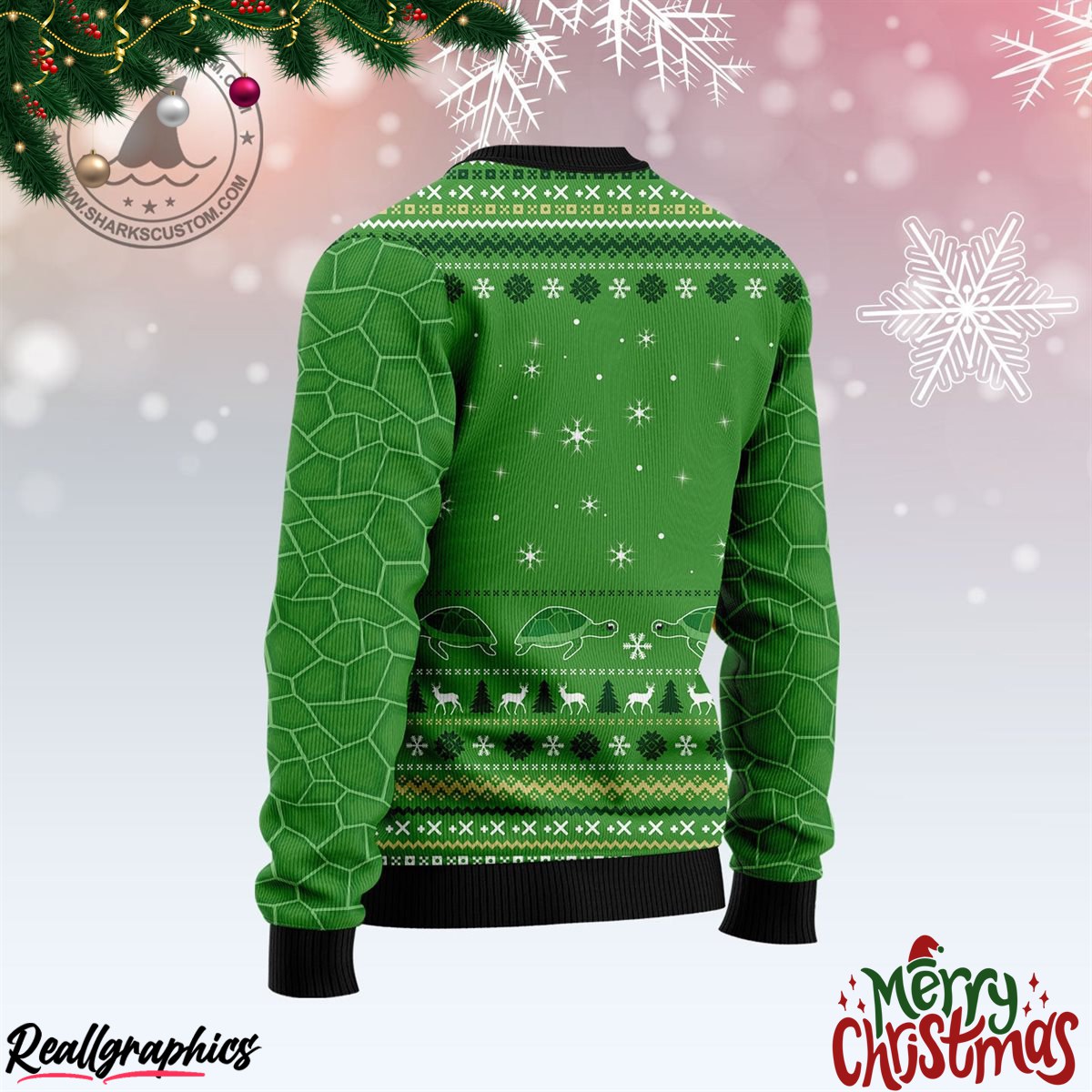 turtle christmas tree ugly sweatshirt, sweater