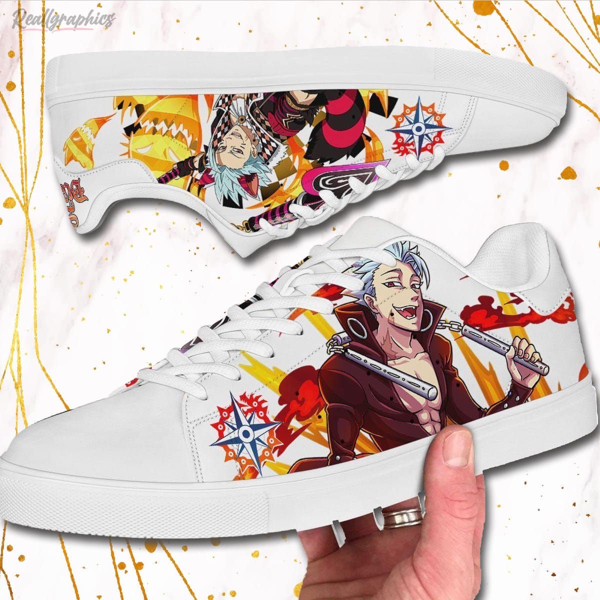 ban skate sneakers seven deadly sins custom anime shoes