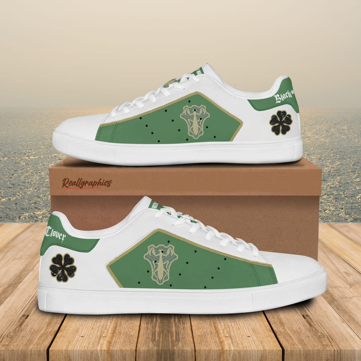 black clover green mantis stan smith shoes, custom anime sneakers