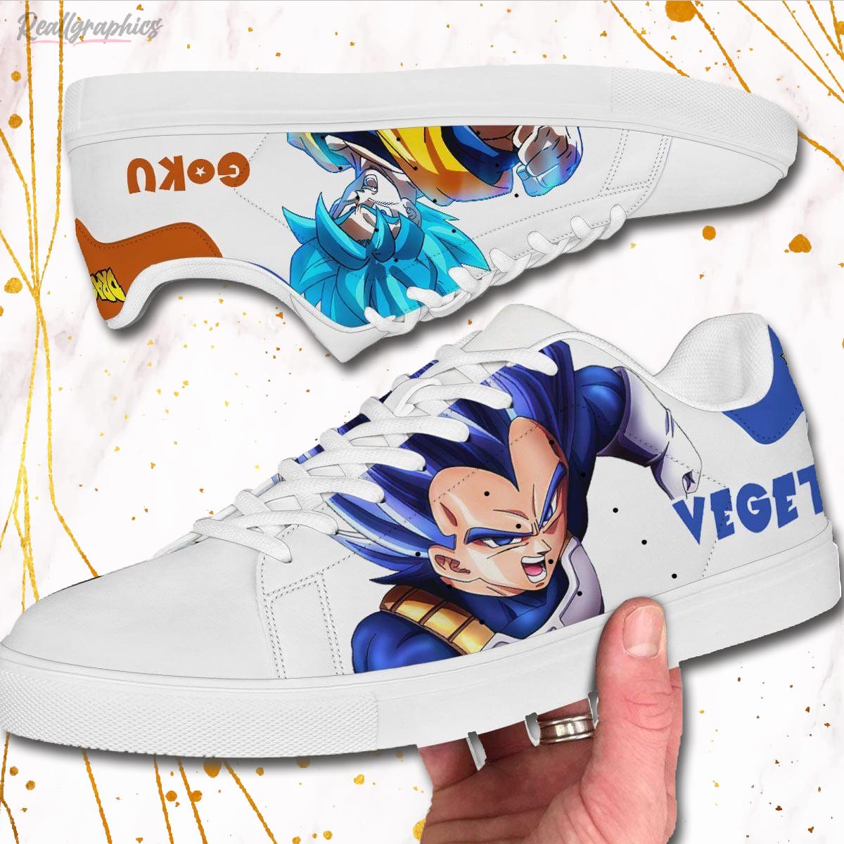 goku and vegeta skate sneakers custom dragon ball anime shoes