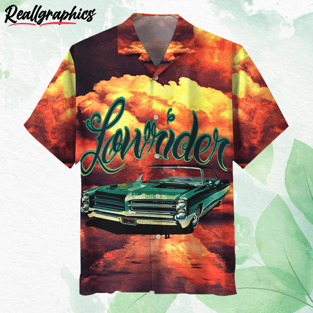 lowrider 3d hawaiian shirt, short sleeve button-up shirt