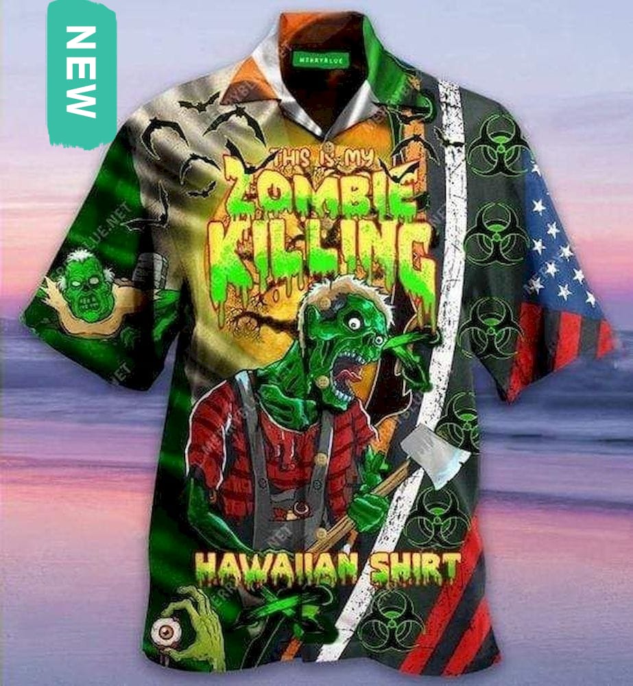 zombie killing hawaiian shirt