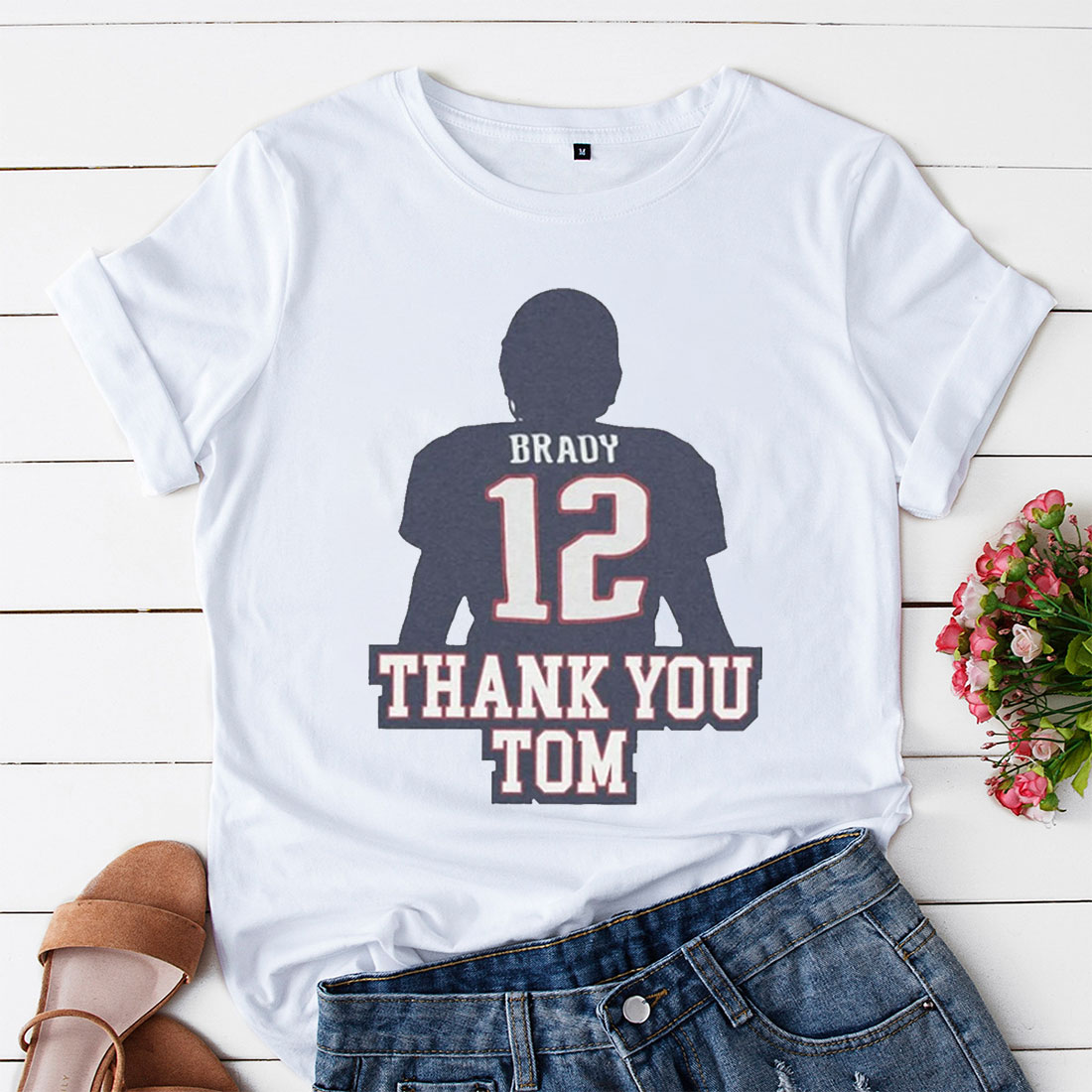 thank you tom brady 12 american football shirt