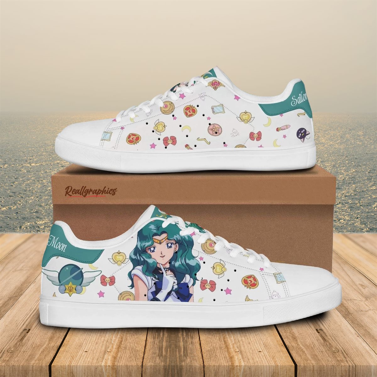 sailor neptune sneakers custom sailor moon anime shoes