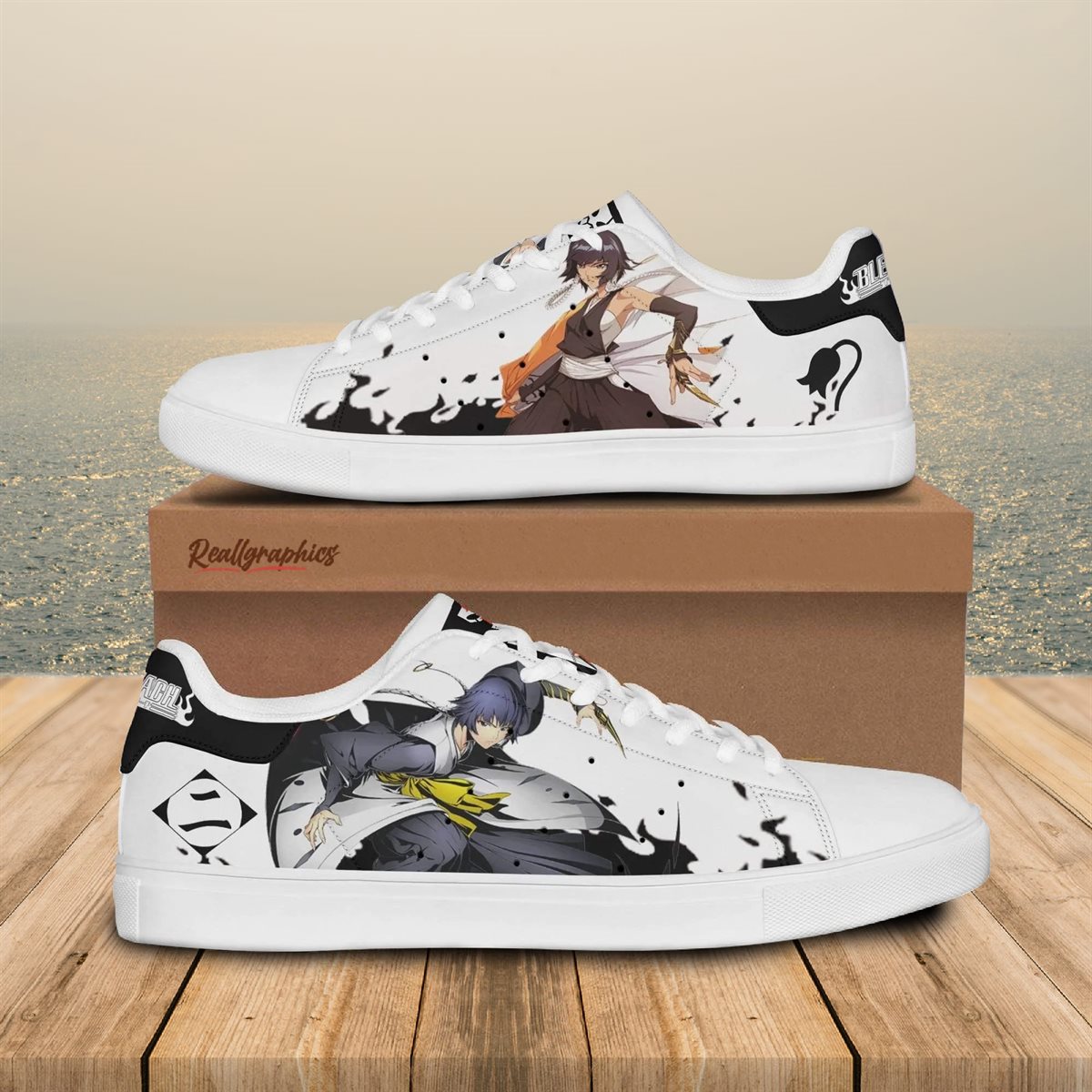 sui feng sneakers custom bleach anime shoes
