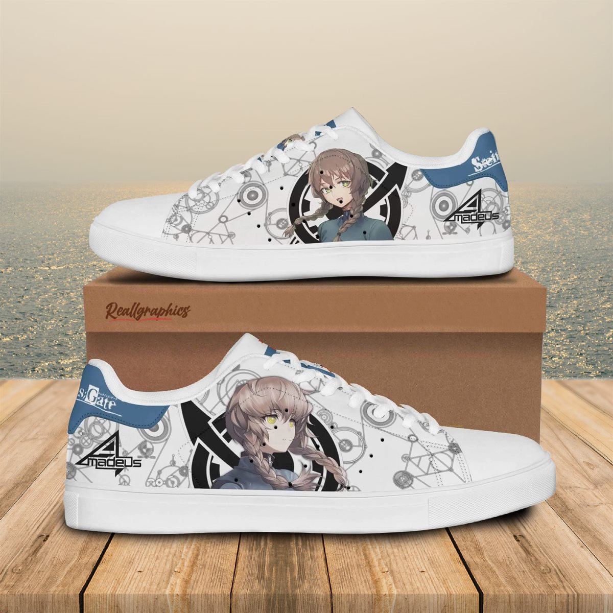 suzuha amane sneakers custom steinsgate anime stan smith shoes