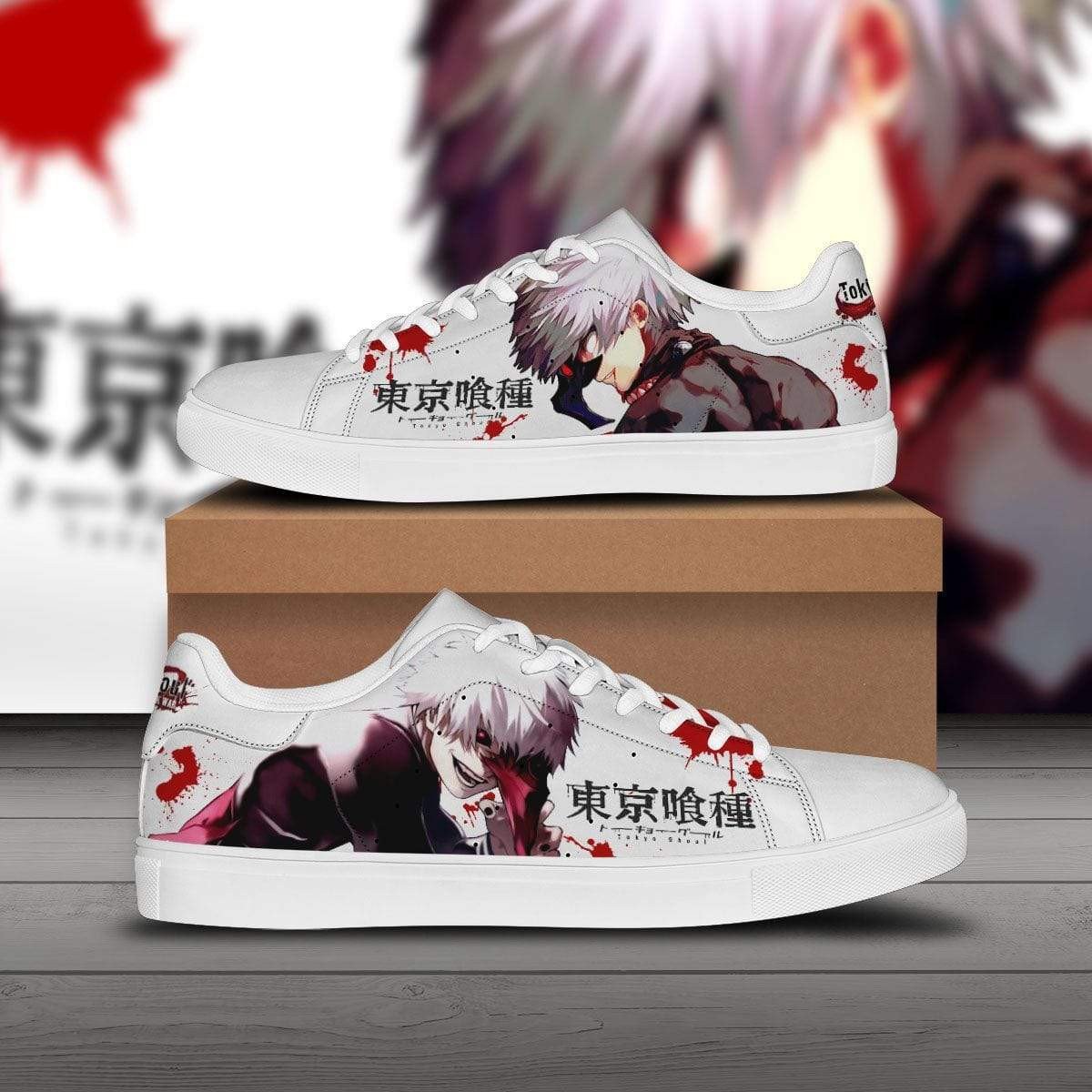 tokyo ghoul shoes ken kaneki anime skate sneakers
