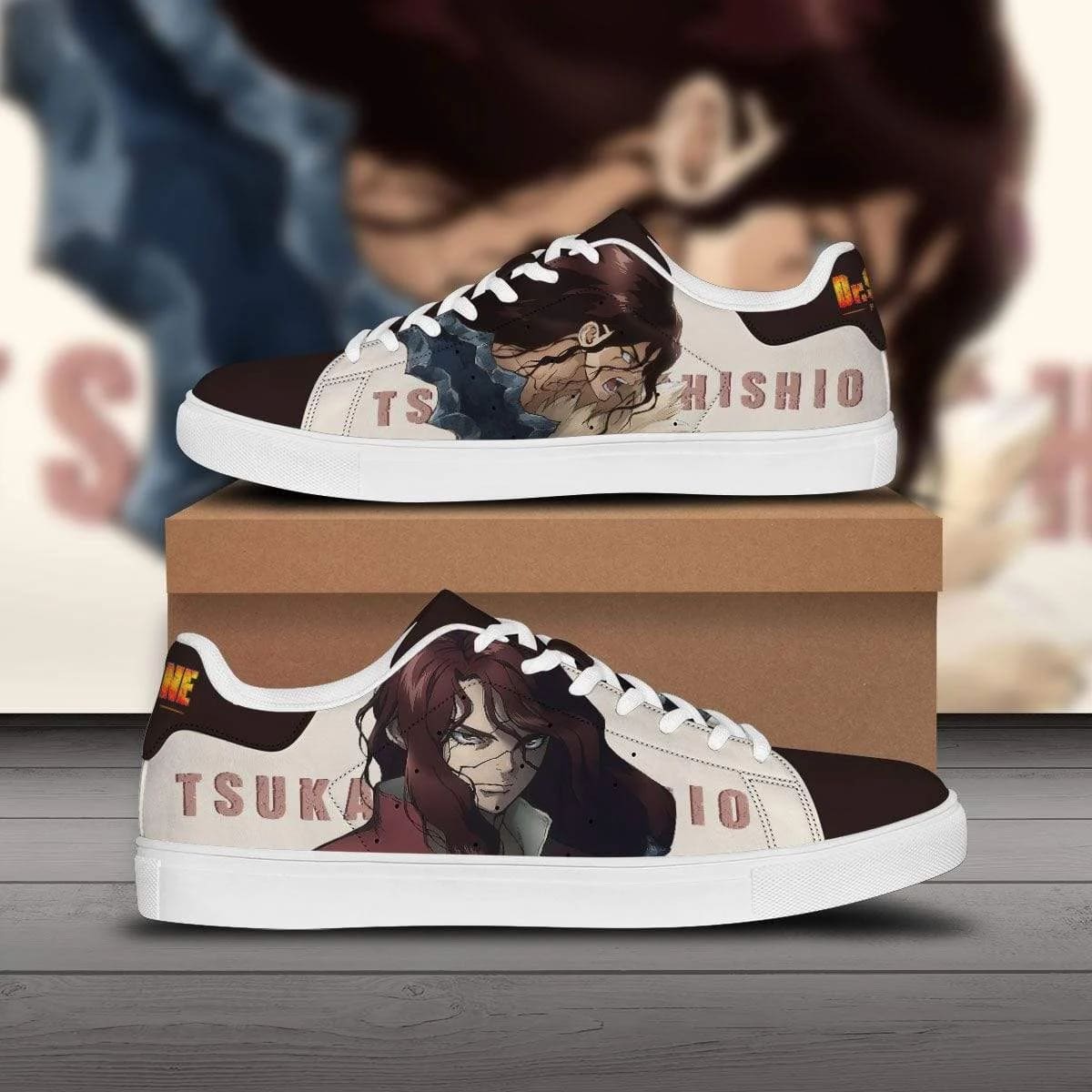 tsukasa shishio skate sneakers custom dr. stone anime shoes