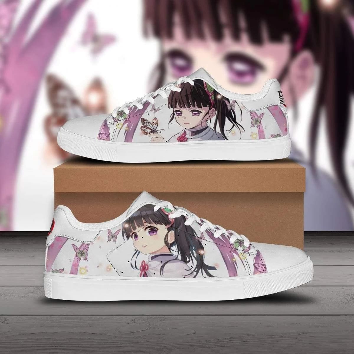 tsuyuri kanao skate sneakers custom demon slayer anime shoes
