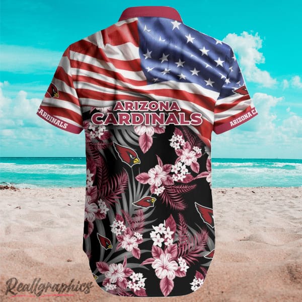 Us Flag X Arizona Cardinals Hawaiian Shirt - Reallgraphics