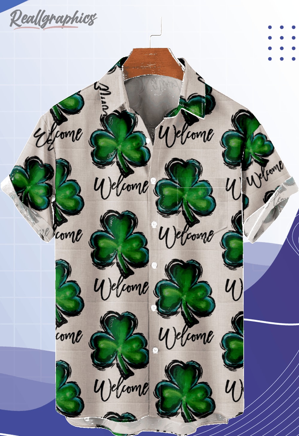 welcome st patricks day shamrock shirts for men button down