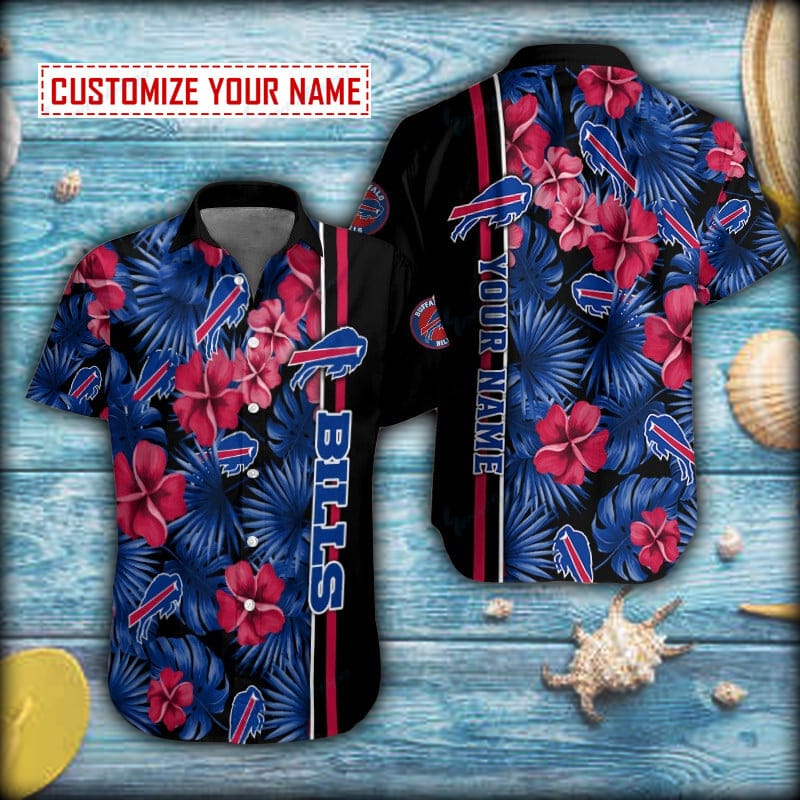 tropical buffalo bills hawaiian shirt with personalized aloha design