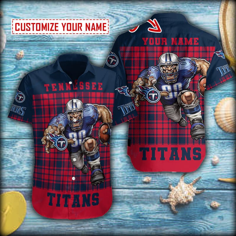 tennessee titans button-front mascot shirt