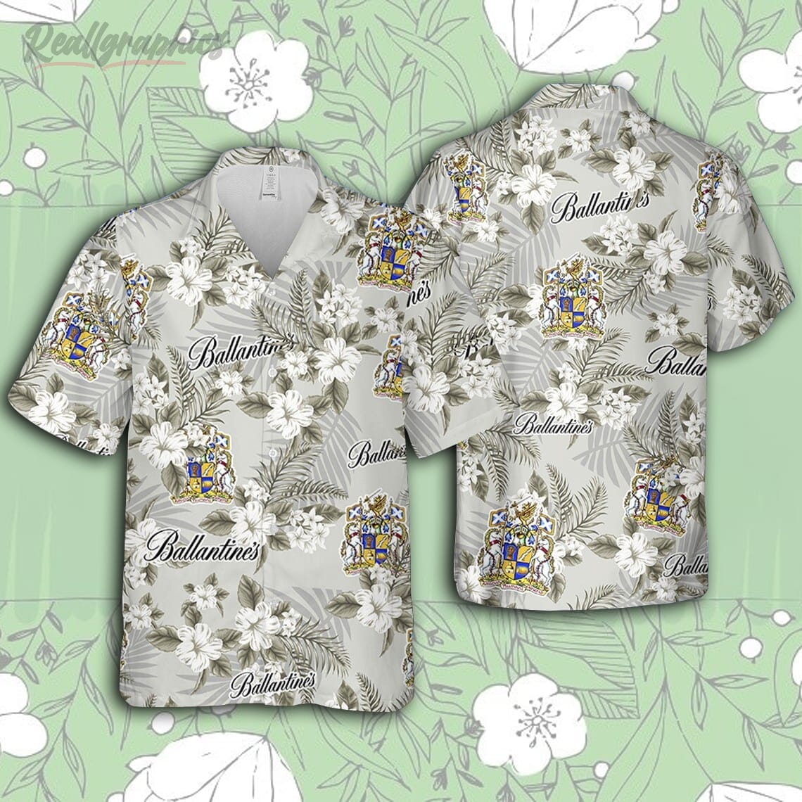 ballantines hawaiian flowers pattern shirt hawaii beer loves shirt