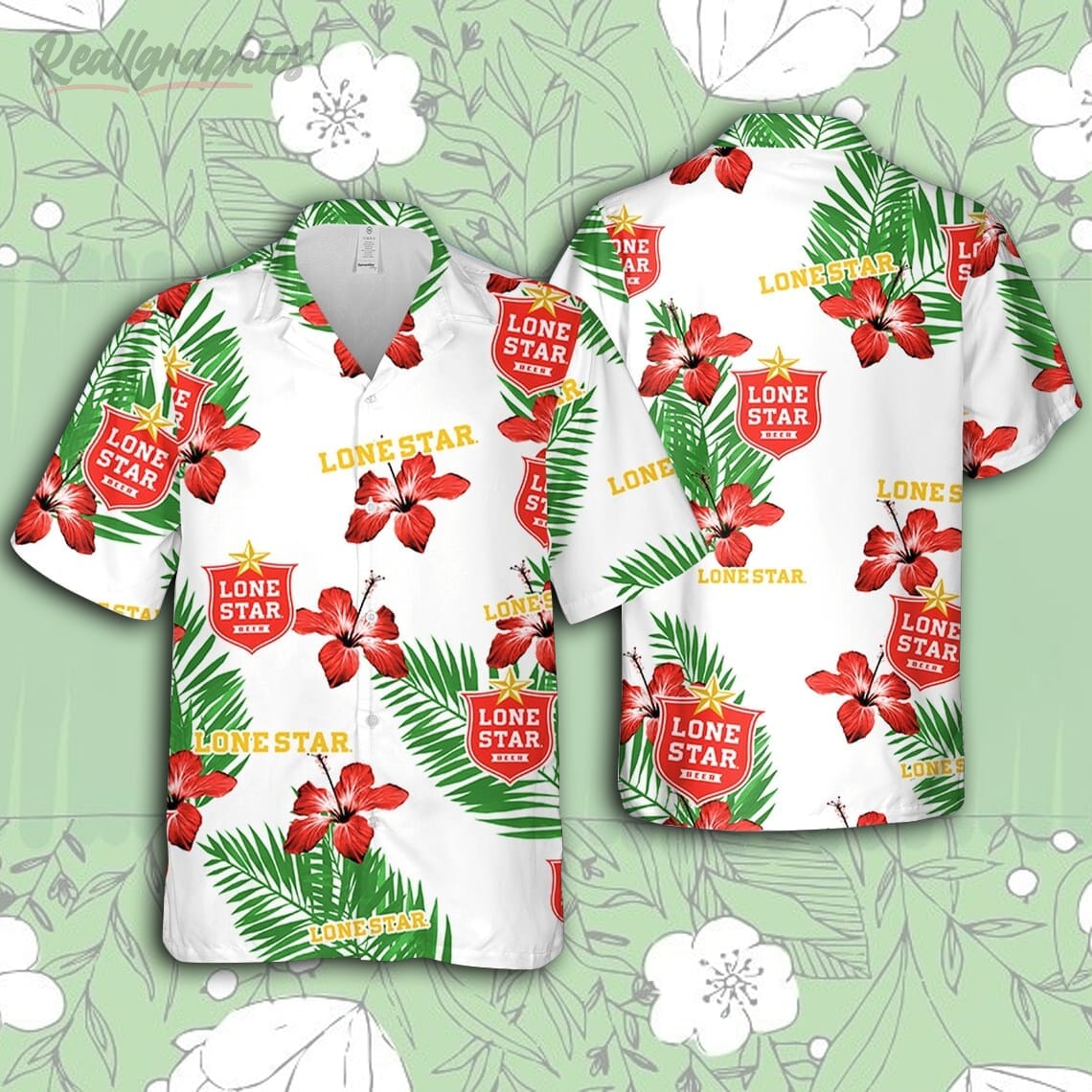 lone star hawaiian hibiscus flower pattern tropical beach shirt hawaiian beer shirt