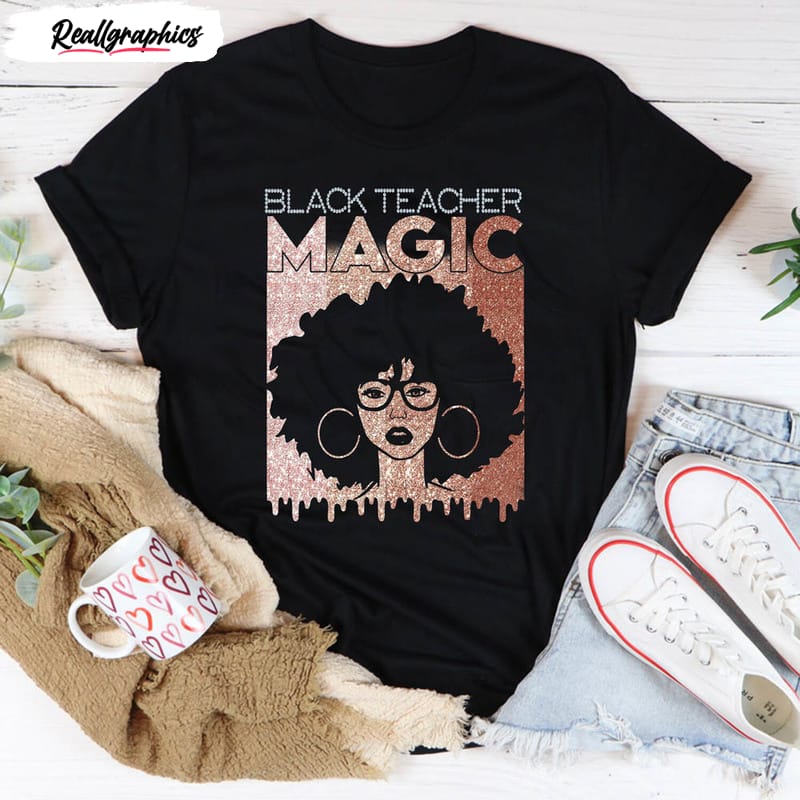 black teacher magic educator vintage shirt