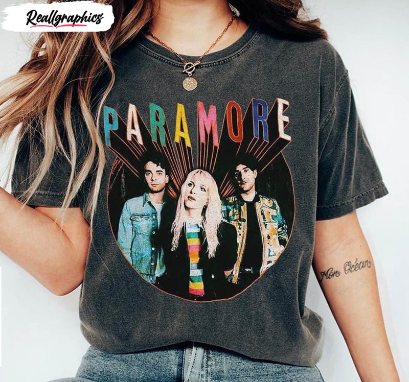 paramore tour  rock band music concert shirt