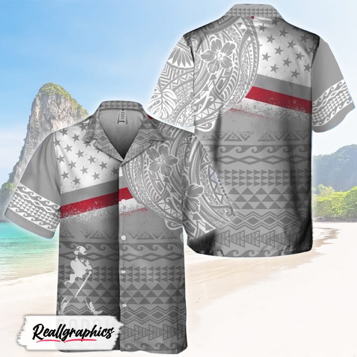 polynesian grey johnnie walker hawaiian shirt shirt for summer