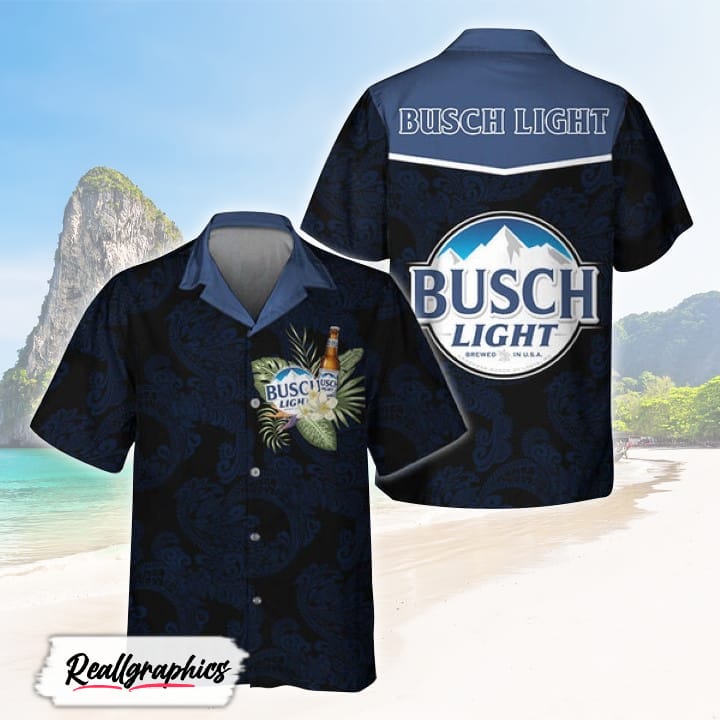 polynesian tribal busch light hawaiian shirt