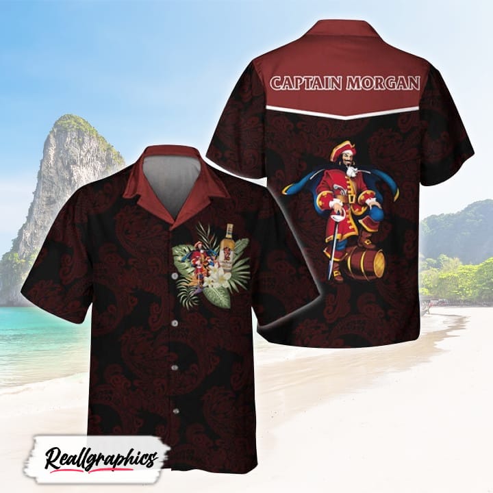 polynesian tribal captain morgan hawaiian shirt