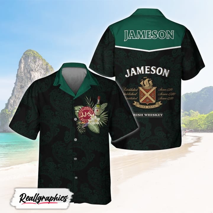 polynesian tribal jameson whiskey hawaiian shirt
