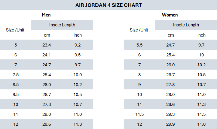 jordan-4-size-chart