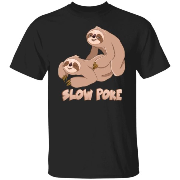 slow poke sloth cotton tee shirt