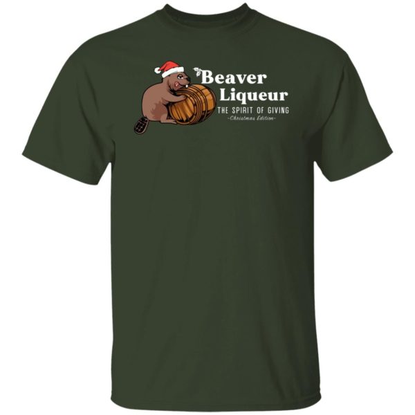 beaver liqueur christmas cotton tee shirt